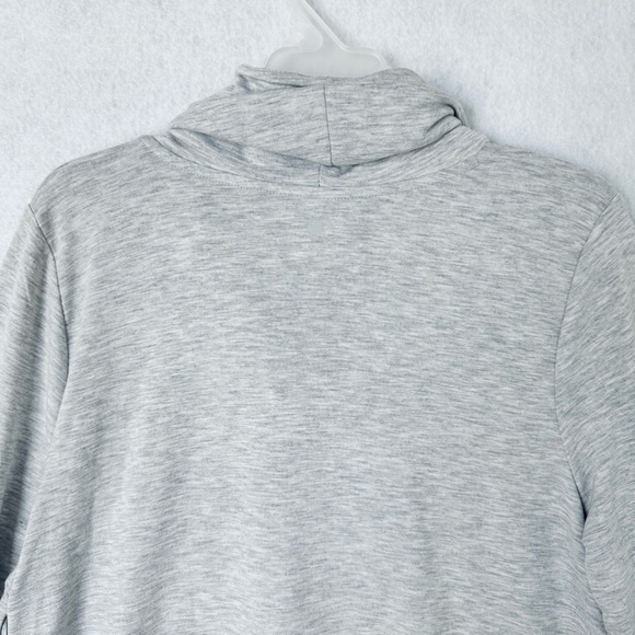 Yogalicious Sweatshirt Womens XL Gray Long Sleeves Cropped Cowl Neck Athleisure - Picture 6 of 15
